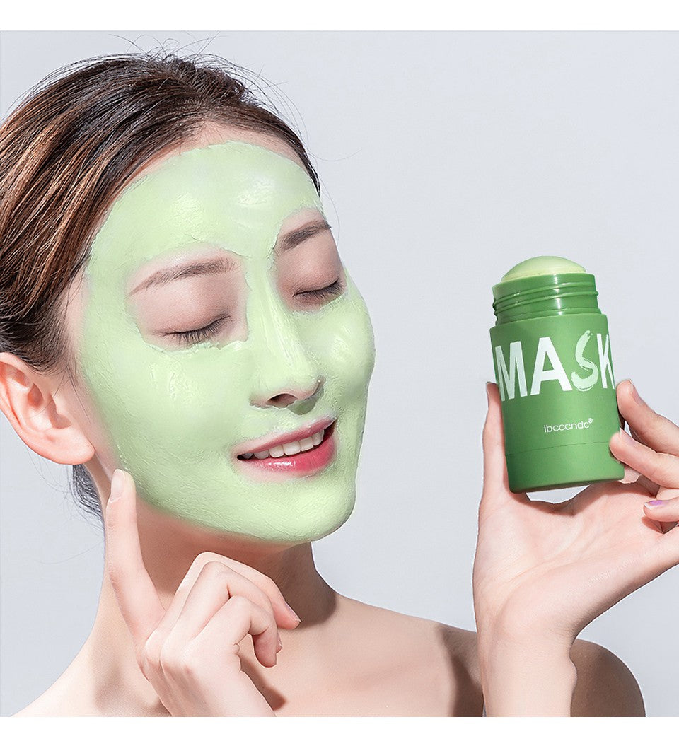 IBCCCNDC Face Mask Green Tea Clay Oil Control Deep Cleaning Blackhead Remover Purifying Shrinks Pores Nourishing Acne Treatment