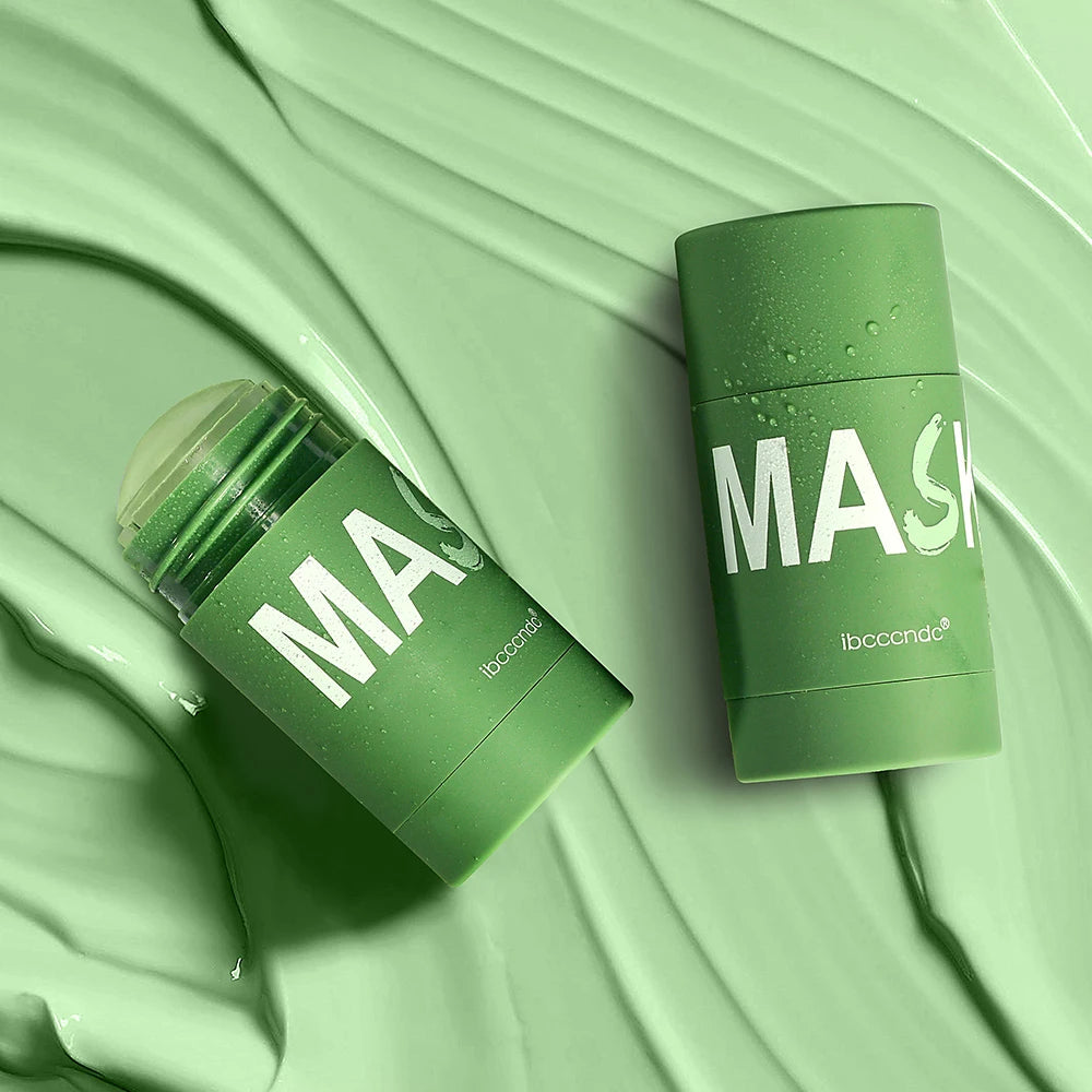 IBCCCNDC Face Mask Green Tea Clay Oil Control Deep Cleaning Blackhead Remover Purifying Shrinks Pores Nourishing Acne Treatment