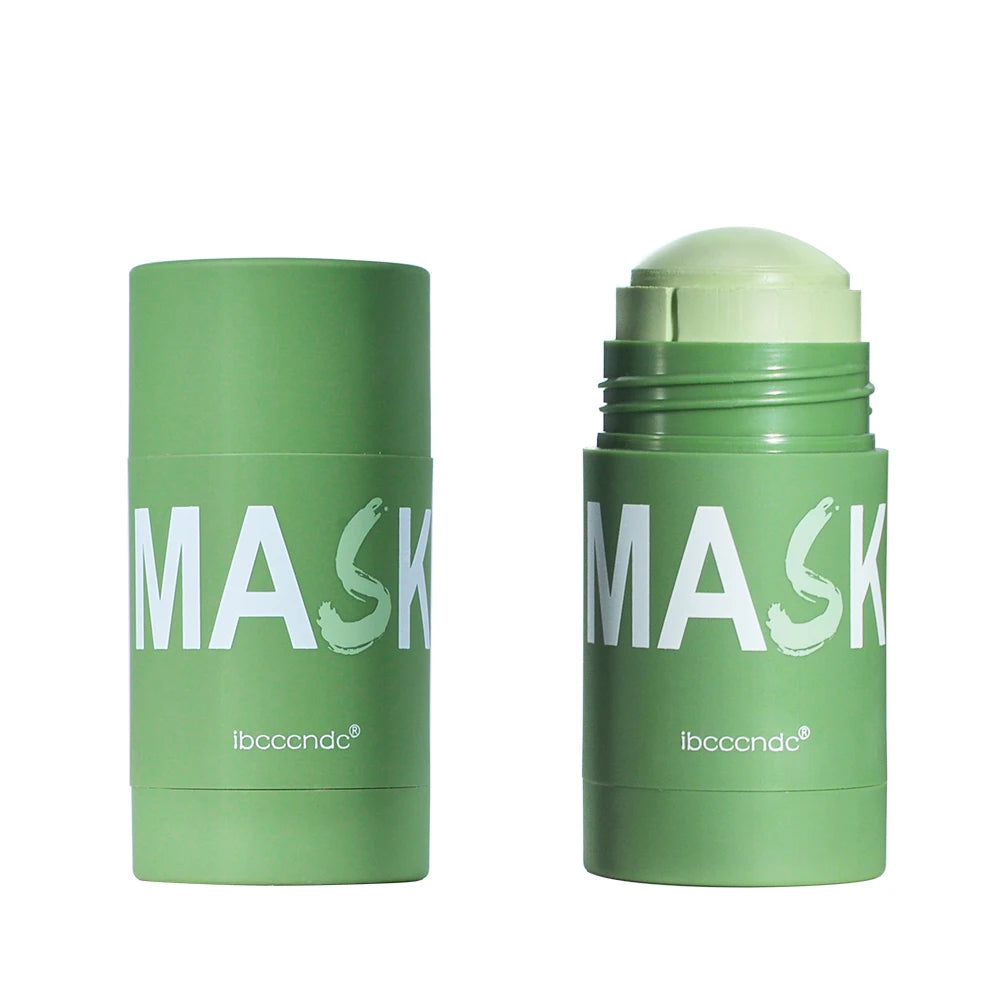 IBCCCNDC Face Mask Green Tea Clay Oil Control Deep Cleaning Blackhead Remover Purifying Shrinks Pores Nourishing Acne Treatment