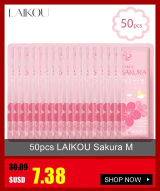 5pcs LAIKOU Japan Sakura Mud Face Mask Anti Wrinkle Night Facial Packs Skin Clean Dark Circle Moisturize Anti-Aging For Facecare