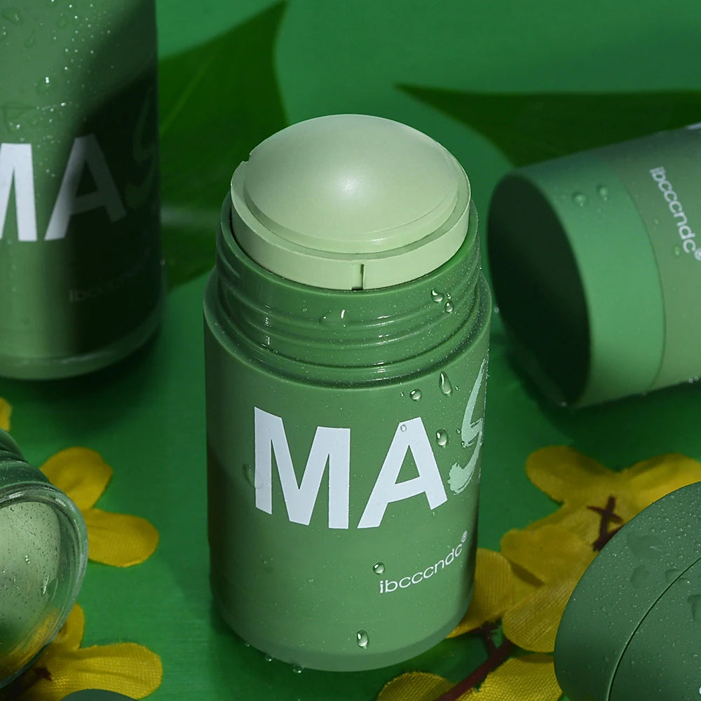 IBCCCNDC Face Mask Green Tea Clay Oil Control Deep Cleaning Blackhead Remover Purifying Shrinks Pores Nourishing Acne Treatment