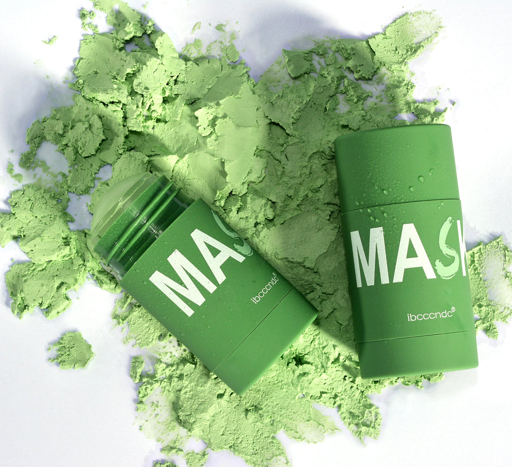IBCCCNDC Face Mask Green Tea Clay Oil Control Deep Cleaning Blackhead Remover Purifying Shrinks Pores Nourishing Acne Treatment