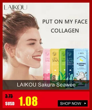 5pcs LAIKOU Japan Sakura Mud Face Mask Anti Wrinkle Night Facial Packs Skin Clean Dark Circle Moisturize Anti-Aging For Facecare