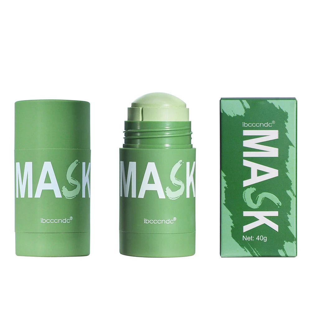 IBCCCNDC Face Mask Green Tea Clay Oil Control Deep Cleaning Blackhead Remover Purifying Shrinks Pores Nourishing Acne Treatment