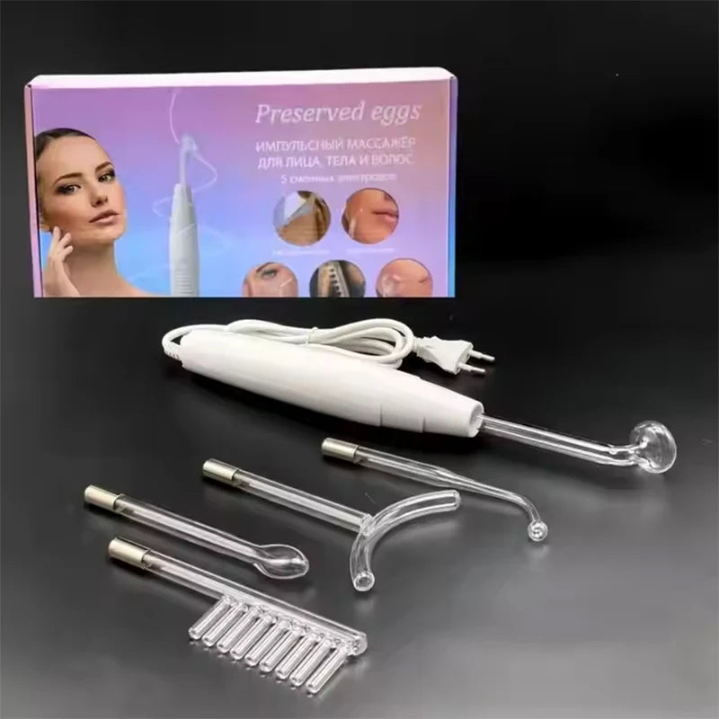 High Frequency Beauty Equipment Skin Acne Scar Removal Wand High Frequency Hair Growth Scalp Care Electrotherapy Machine
