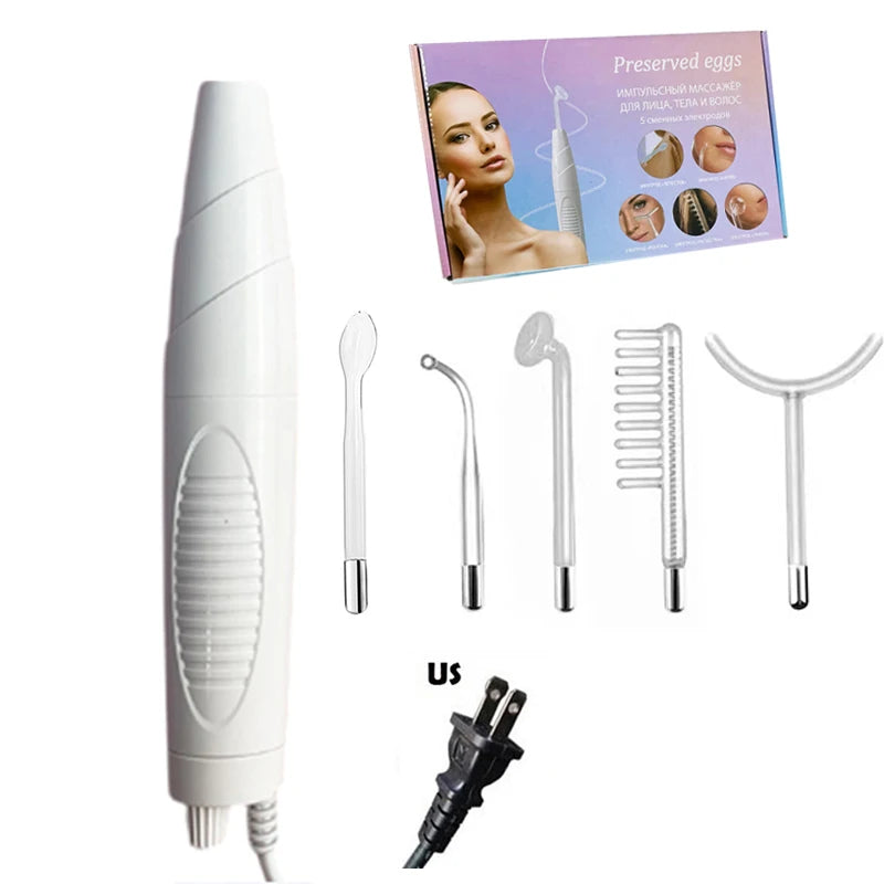 High Frequency Beauty Equipment Skin Acne Scar Removal Wand High Frequency Hair Growth Scalp Care Electrotherapy Machine