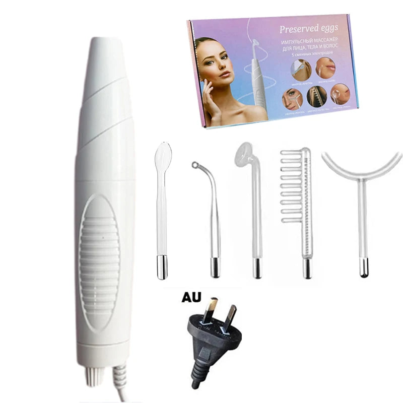 High Frequency Beauty Equipment Skin Acne Scar Removal Wand High Frequency Hair Growth Scalp Care Electrotherapy Machine