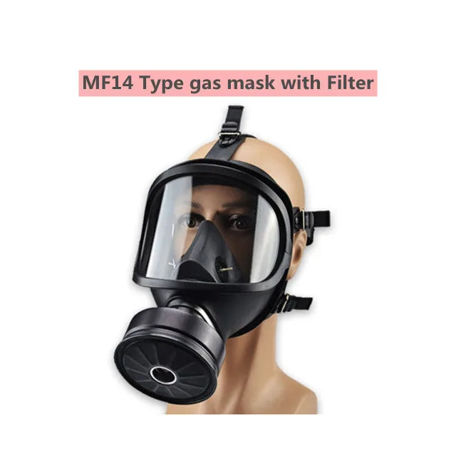 Self-Priming Full Face Mask Gas Mask Biological And Radioactive Pollution Anti-Nuclear Radiation MF14 Chemical Gas Mask