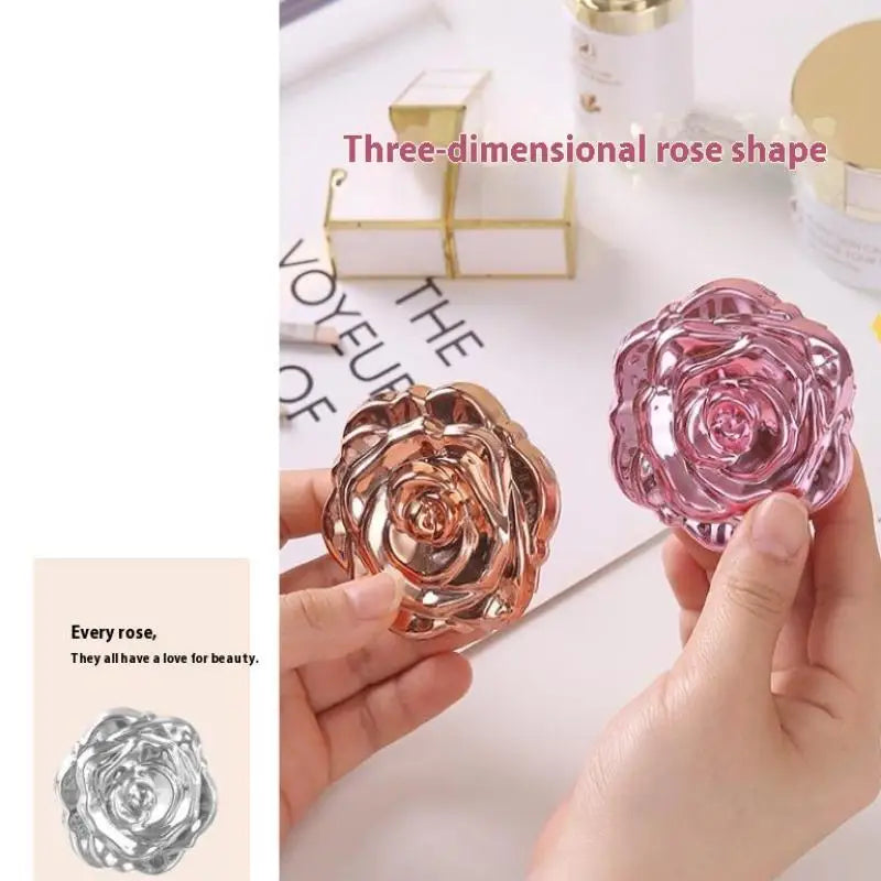 1PCS Portable Retro Rose Flower Mini Mirror Small Pocket Makeup Mirror Double Sided Hand Mirrors Compact Cosmetic Beauty Tool