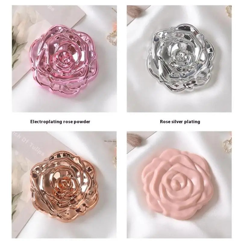 1PCS Portable Retro Rose Flower Mini Mirror Small Pocket Makeup Mirror Double Sided Hand Mirrors Compact Cosmetic Beauty Tool
