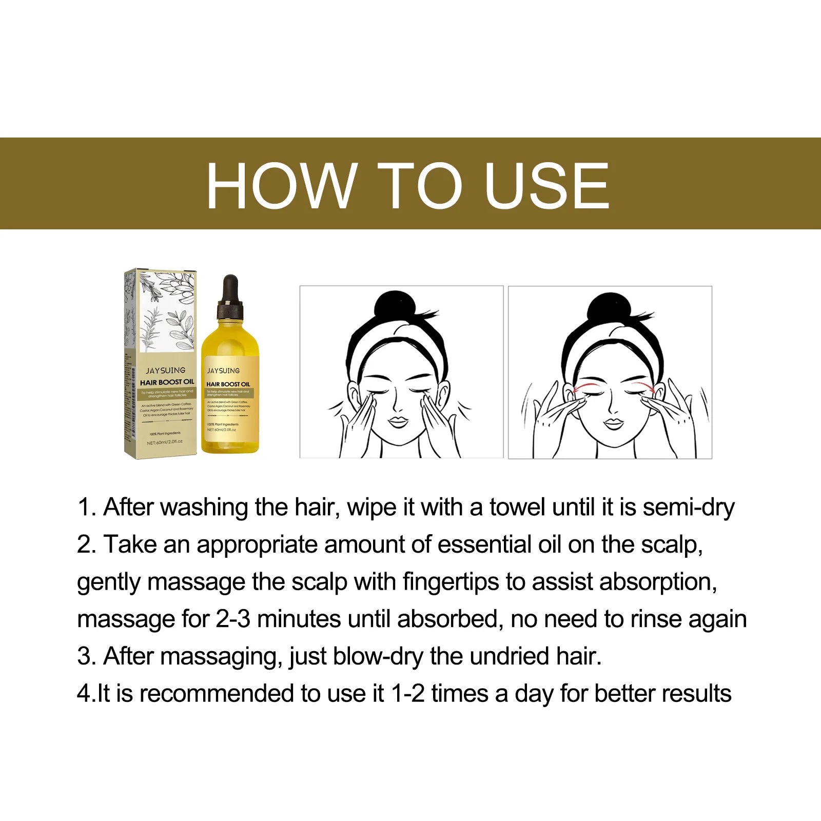 Hair Growth Serum Dense Regrowth Baldness Repair Preventing Hair Loss Nourishing Smoothing Split Ends Fast Growing Essential Oil