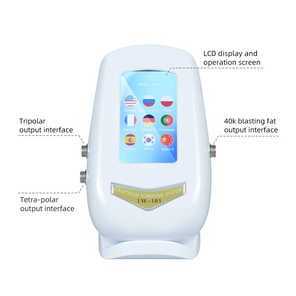Moonic 3in1 Slimming Massage Cavitation Machine Multifunctional Equipment Facial Body Tightening Lifting Skincare Tool