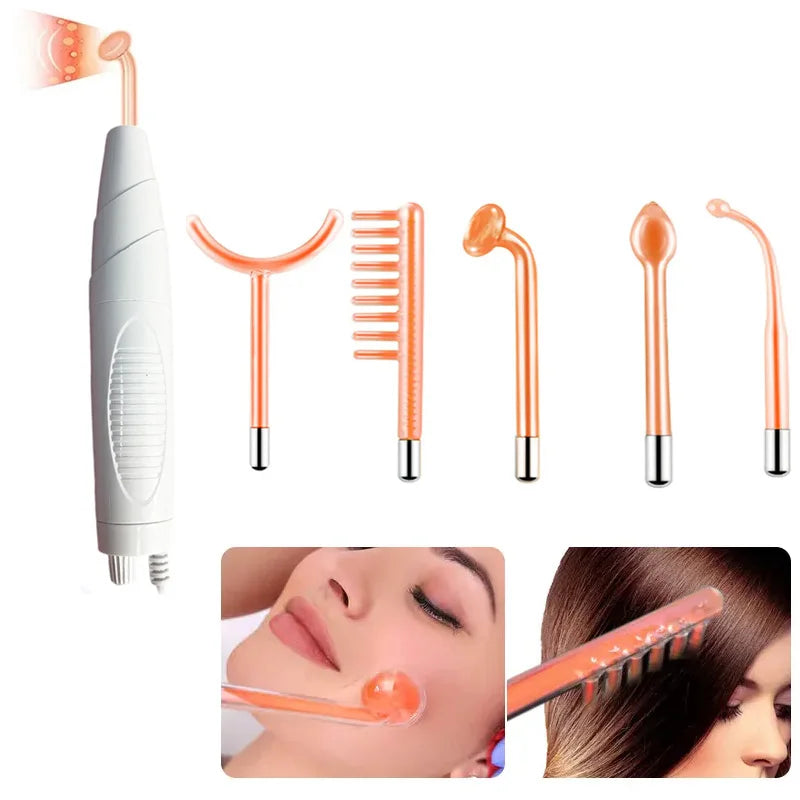 High Frequency Beauty Equipment Skin Acne Scar Removal Wand High Frequency Hair Growth Scalp Care Electrotherapy Machine