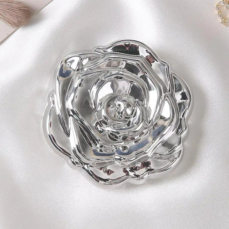1PCS Portable Retro Rose Flower Mini Mirror Small Pocket Makeup Mirror Double Sided Hand Mirrors Compact Cosmetic Beauty Tool