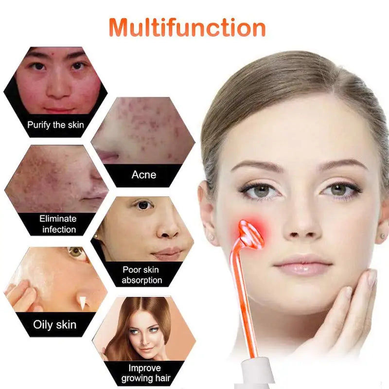 High Frequency Beauty Equipment Skin Acne Scar Removal Wand High Frequency Hair Growth Scalp Care Electrotherapy Machine