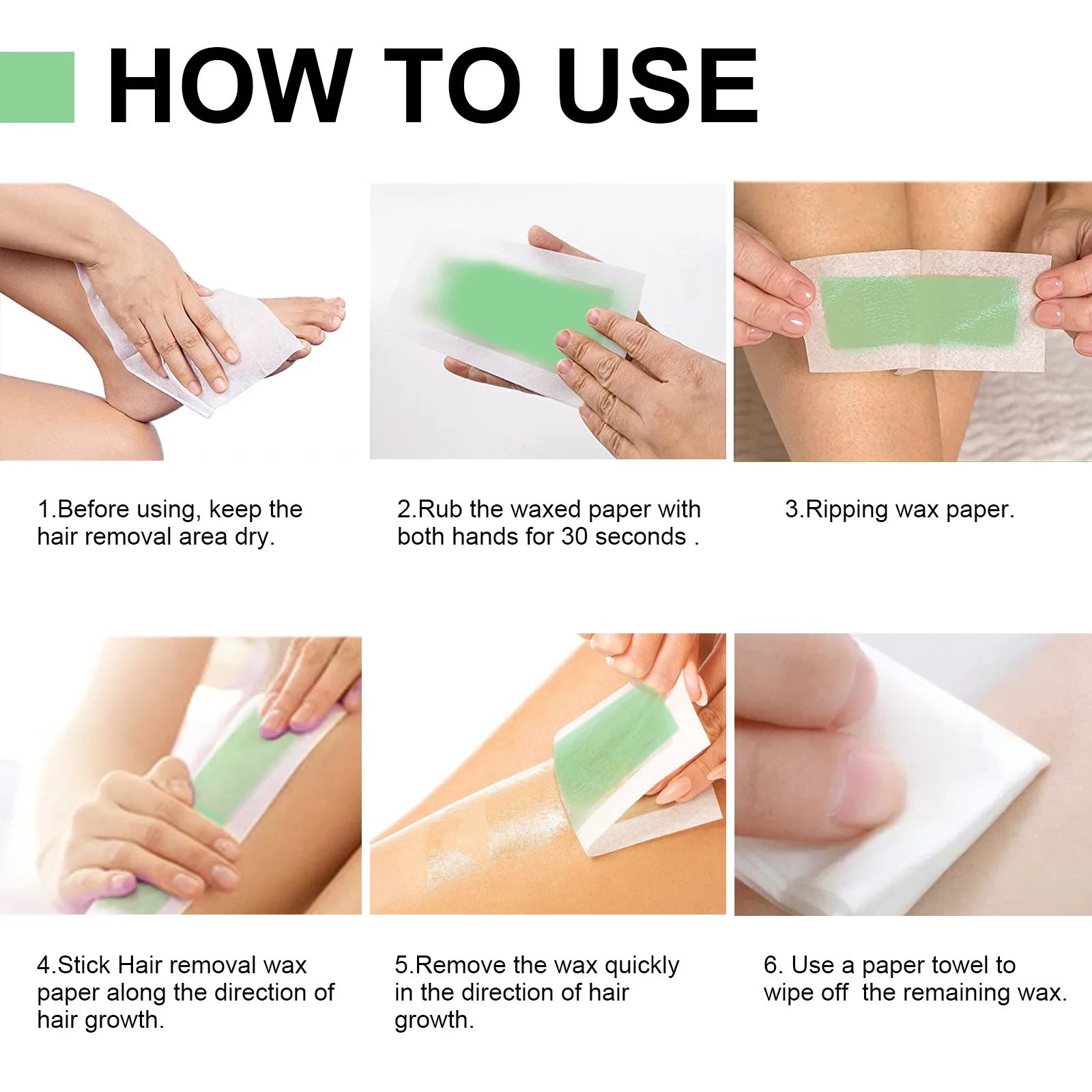 Hair Removal Wax Strips Professional Mild Nonwoven Body Depilation For Face Legs Bikini Underarm Arm Summer Epilator Beauty Tool
