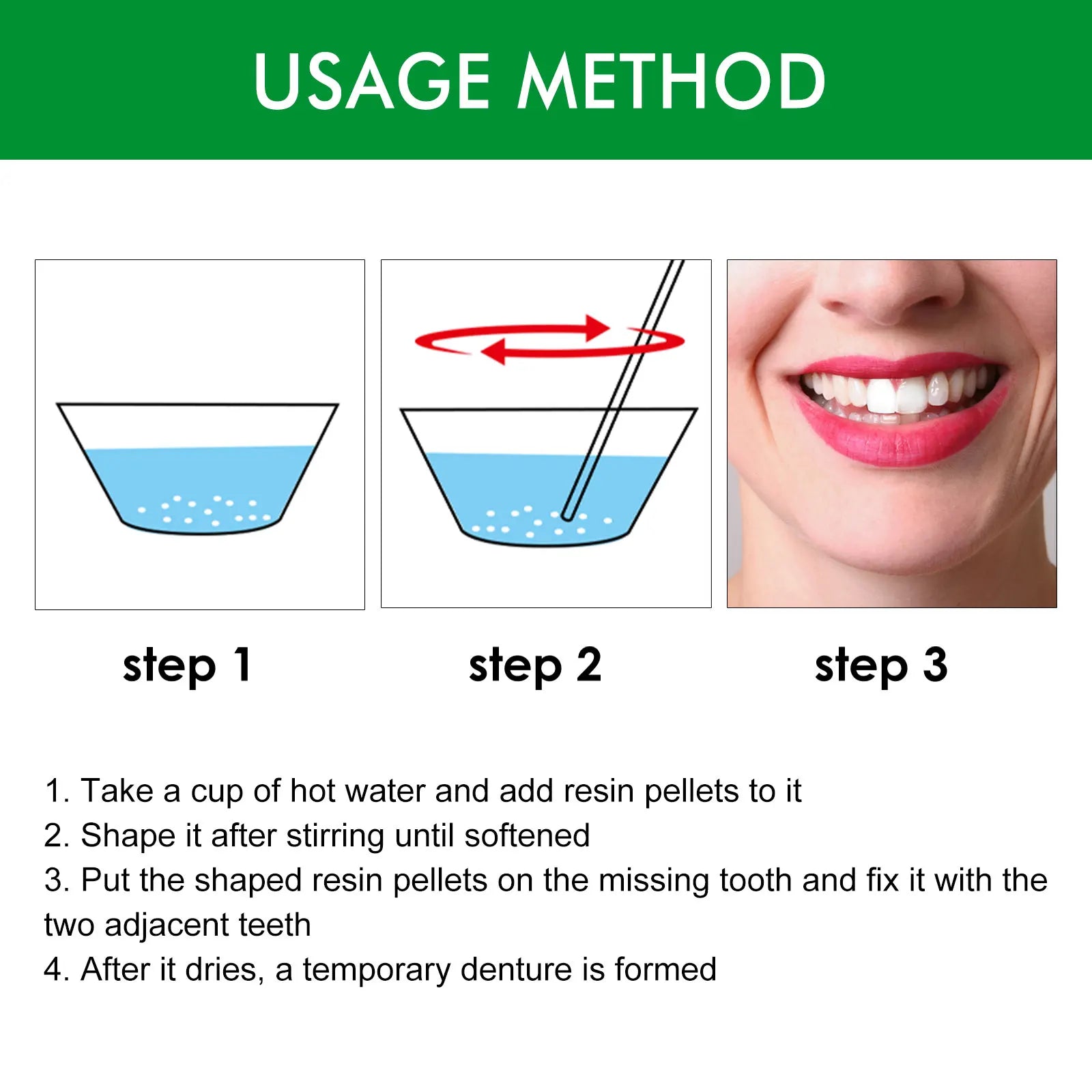Temporary Tooth Repair Kit Teeth Gaps FalseTeeth Solid Glue Denture Adhesive Teeth Whitening Tooth Beauty Tool for Fix Tooth