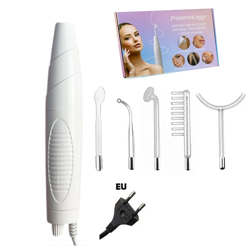 High Frequency Beauty Equipment Skin Acne Scar Removal Wand High Frequency Hair Growth Scalp Care Electrotherapy Machine