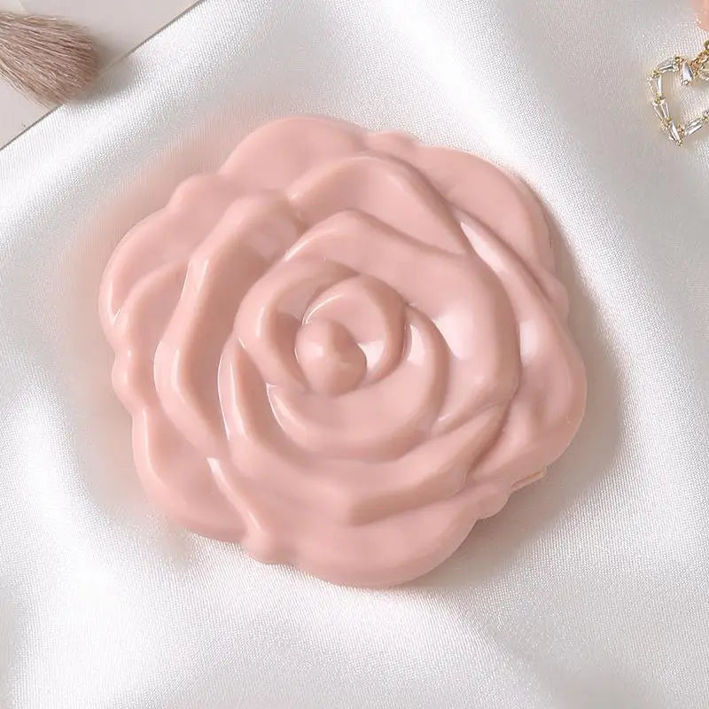 1PCS Portable Retro Rose Flower Mini Mirror Small Pocket Makeup Mirror Double Sided Hand Mirrors Compact Cosmetic Beauty Tool