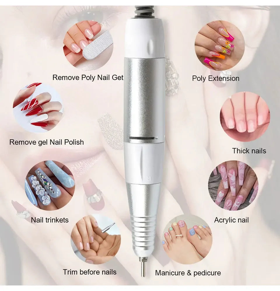 35000rpm 5 Pins PLUG Electric Nail Drill Machine Handle Handpiece Pedicure Replacement Pen Manicure Beauty Tool Accessory