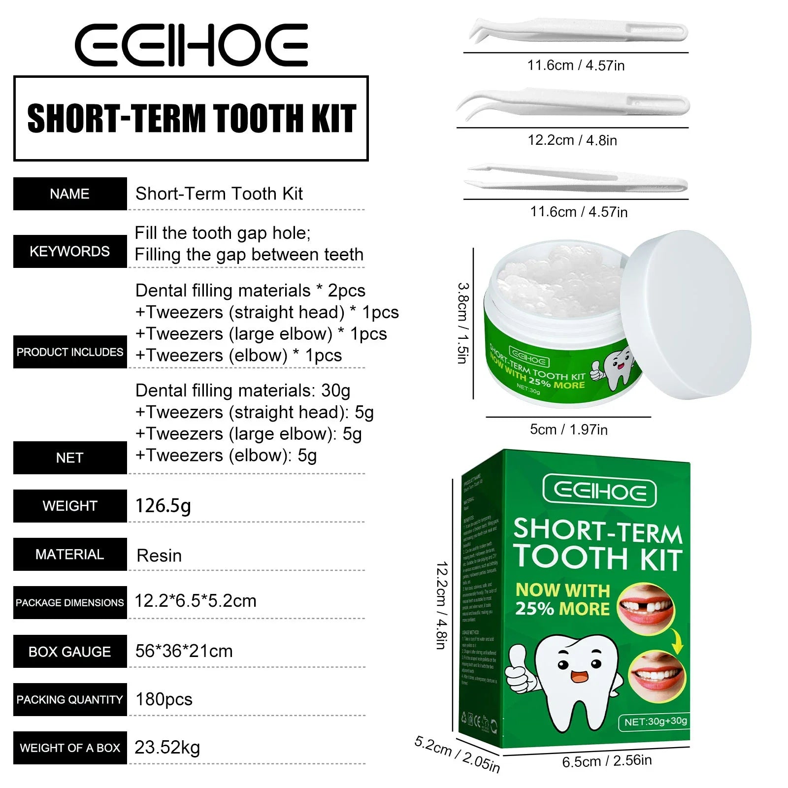 Temporary Tooth Repair Kit Teeth Gaps FalseTeeth Solid Glue Denture Adhesive Teeth Whitening Tooth Beauty Tool for Fix Tooth